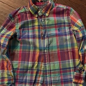 Boys 6 long sleeve Ralph Lauren polo button down